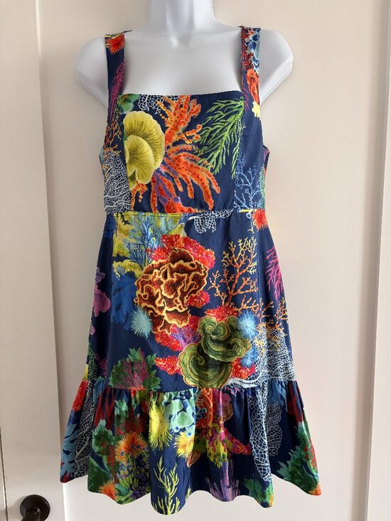 FARM Rio Dresses & Skirts - NWT FARM Rio Vibrant Coral Garden Navy Mini Dress– Small Sample Sale Find- Rare!